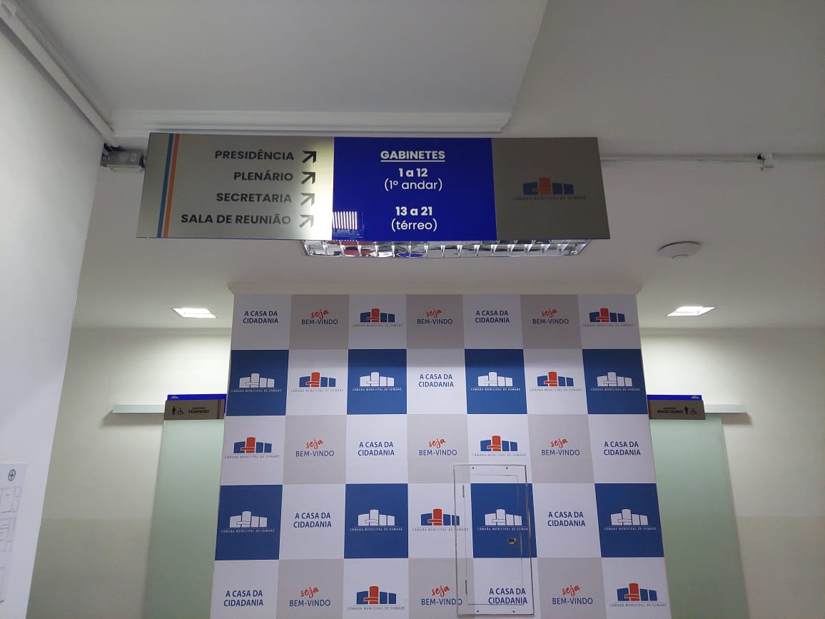 placa aço sinalização gabinete